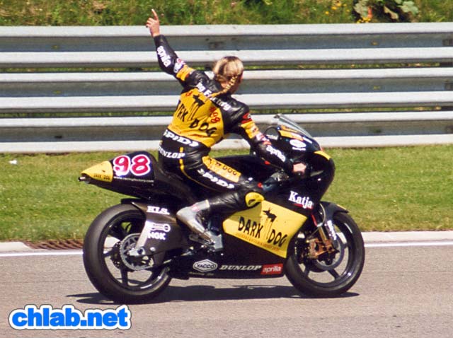 Katja Poensgen nach dem Rennen
